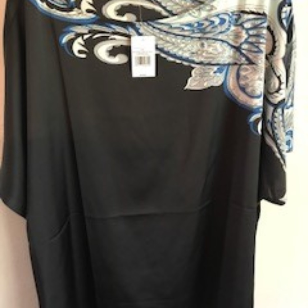 The Limited black top with paisley print